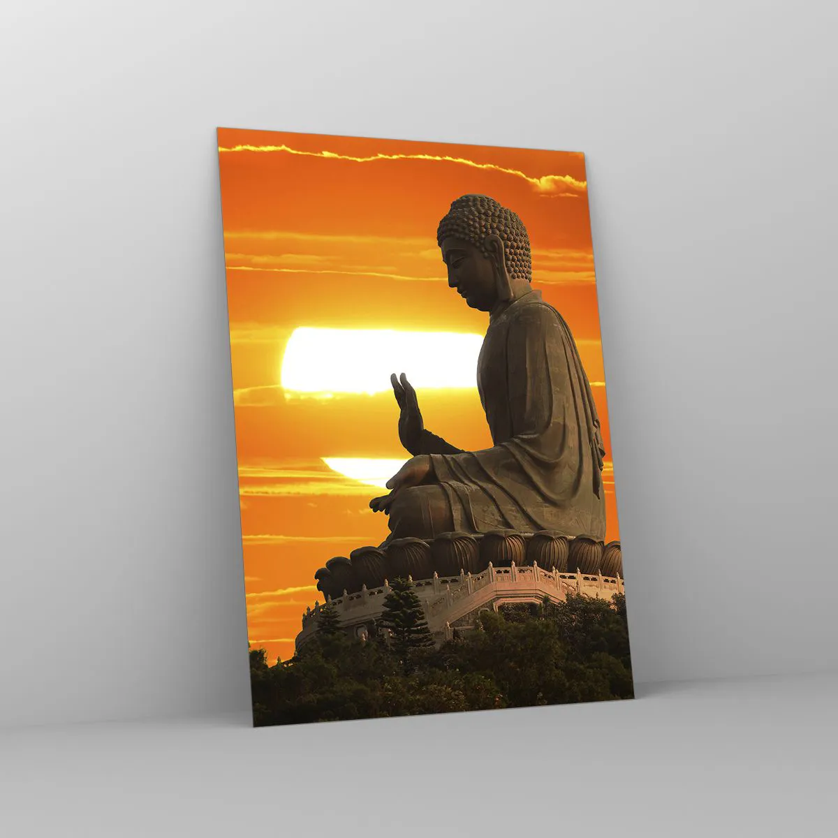 Schilderen op glas - Geen angst voor de wereld - 50x70 cm