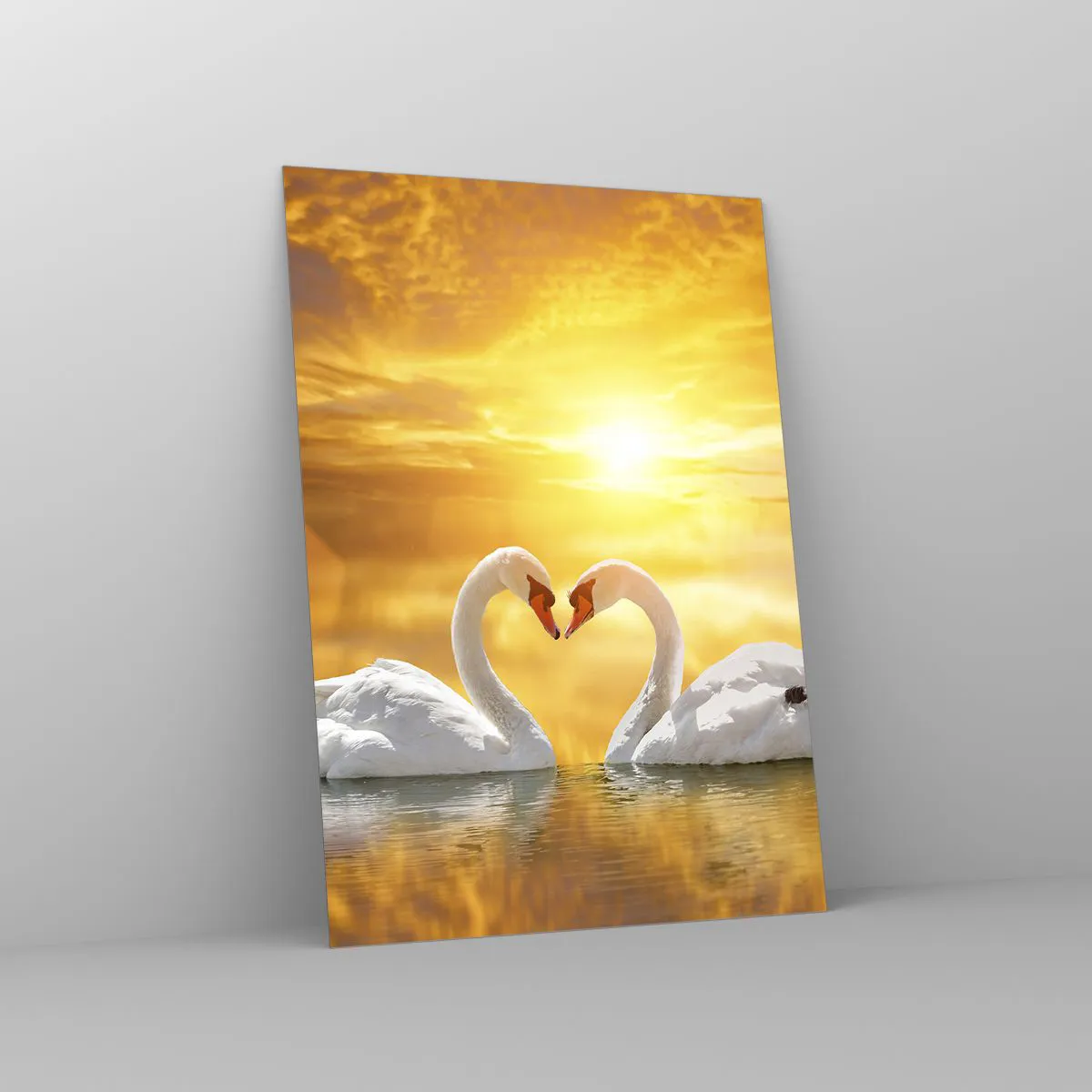 Glass picture - Heart Is the Most Beautiful Word in the World - 50x70 cm