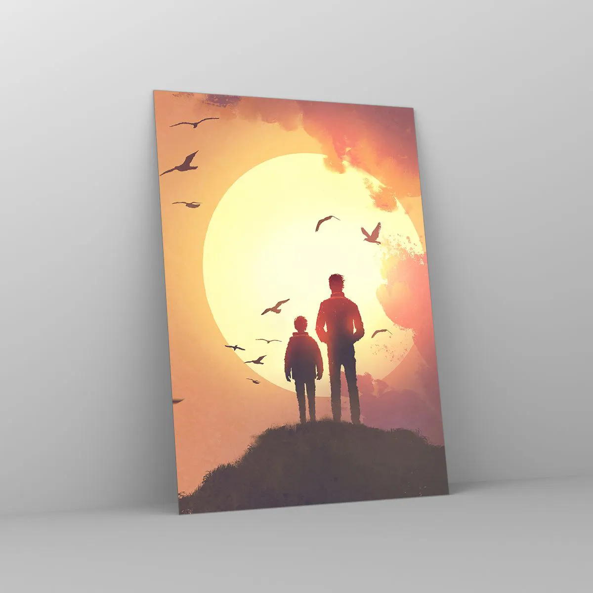 Quadro em vidro - Cara a cara com o sol - 50x70 cm