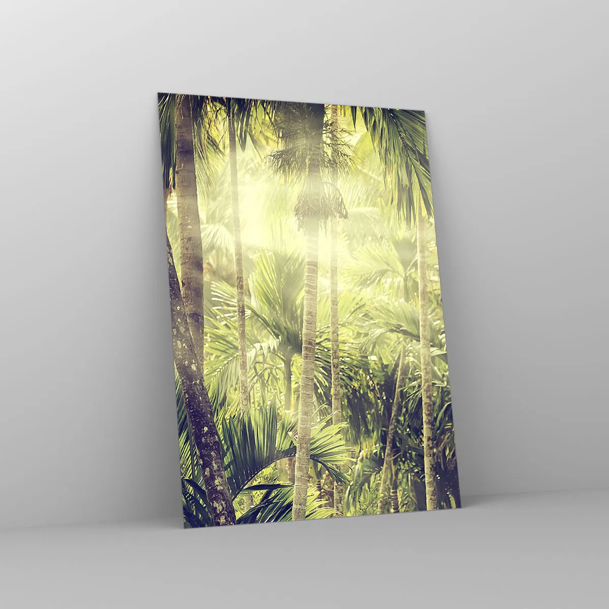 Billede på glas - I grønne gløder - 50x70 cm