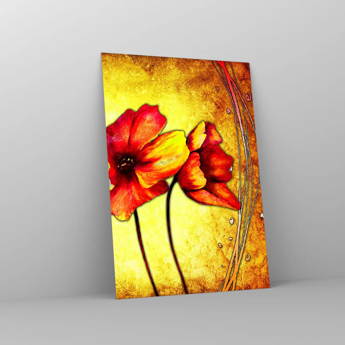 Obraz na skle - V secesnej dekorácii - 70x100 cm