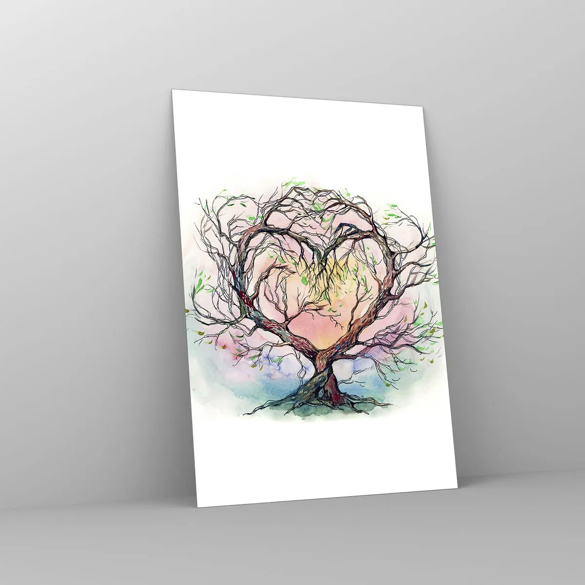 Schilderen op glas - Samen tegen de stormen - 70x100 cm