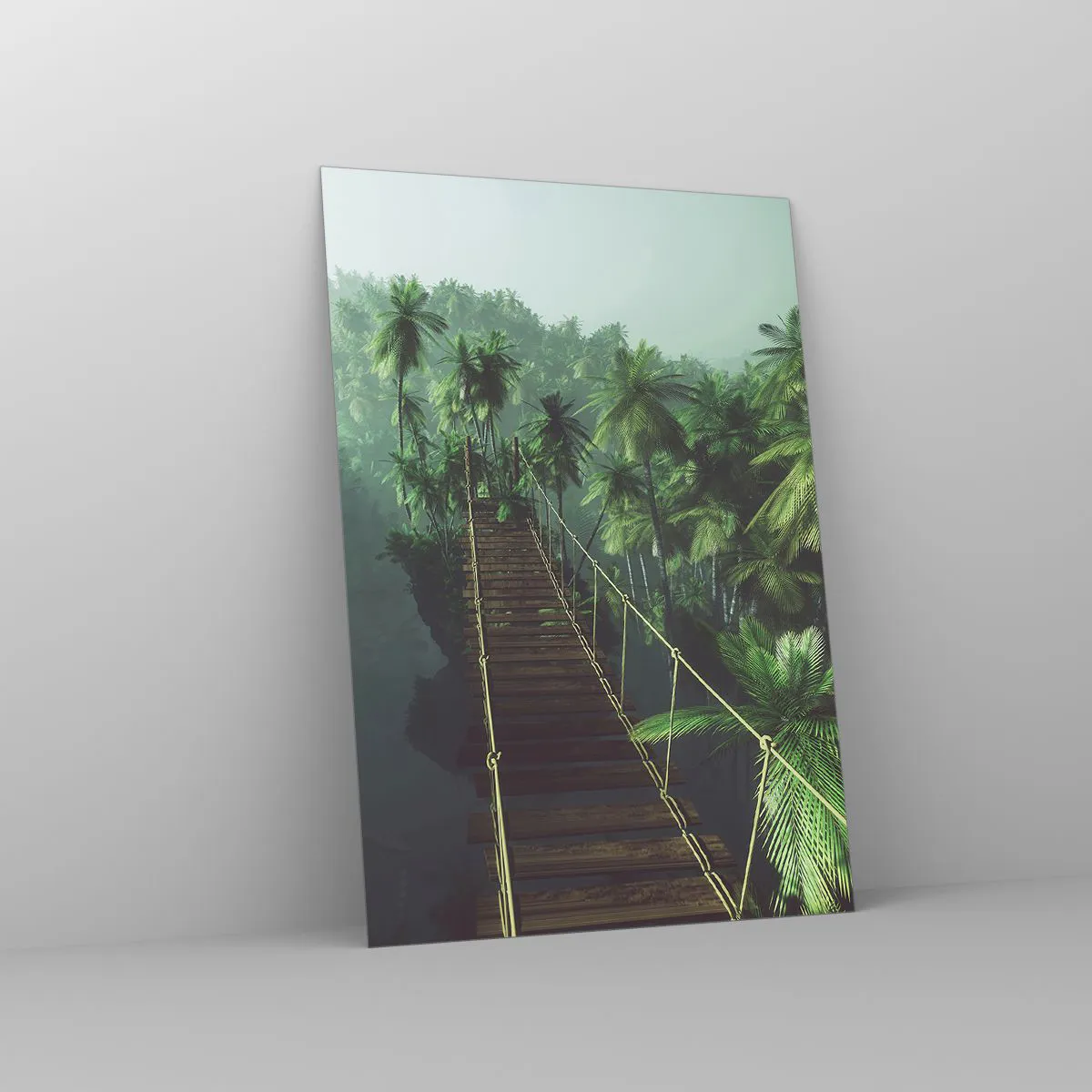 Quadro em vidro - Sobre o verde fervente - 70x100 cm