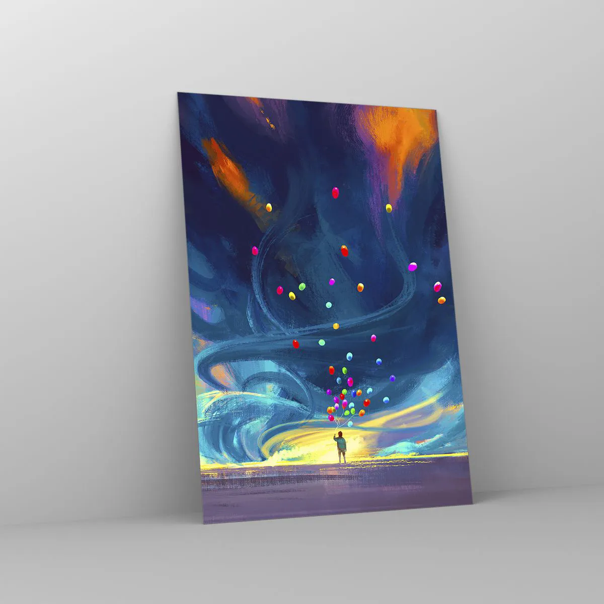 Tablou pe sticlă - Pe un vânt albastru - 70x100 cm