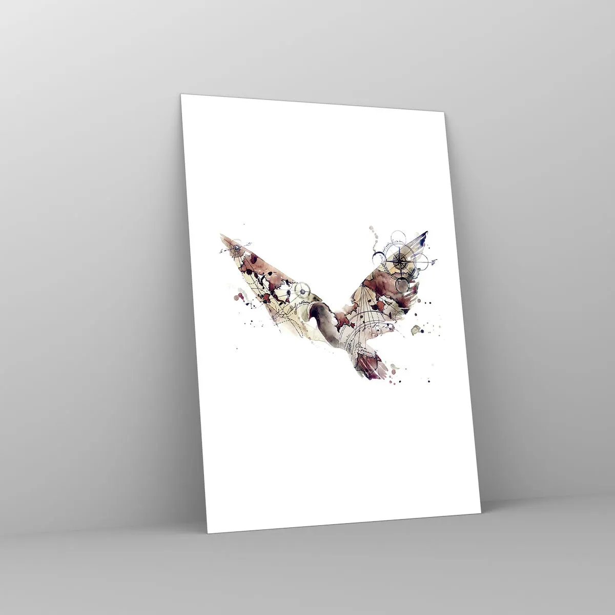 Tablou pe sticlă - Vagabondul cu capul în nori - 70x100 cm