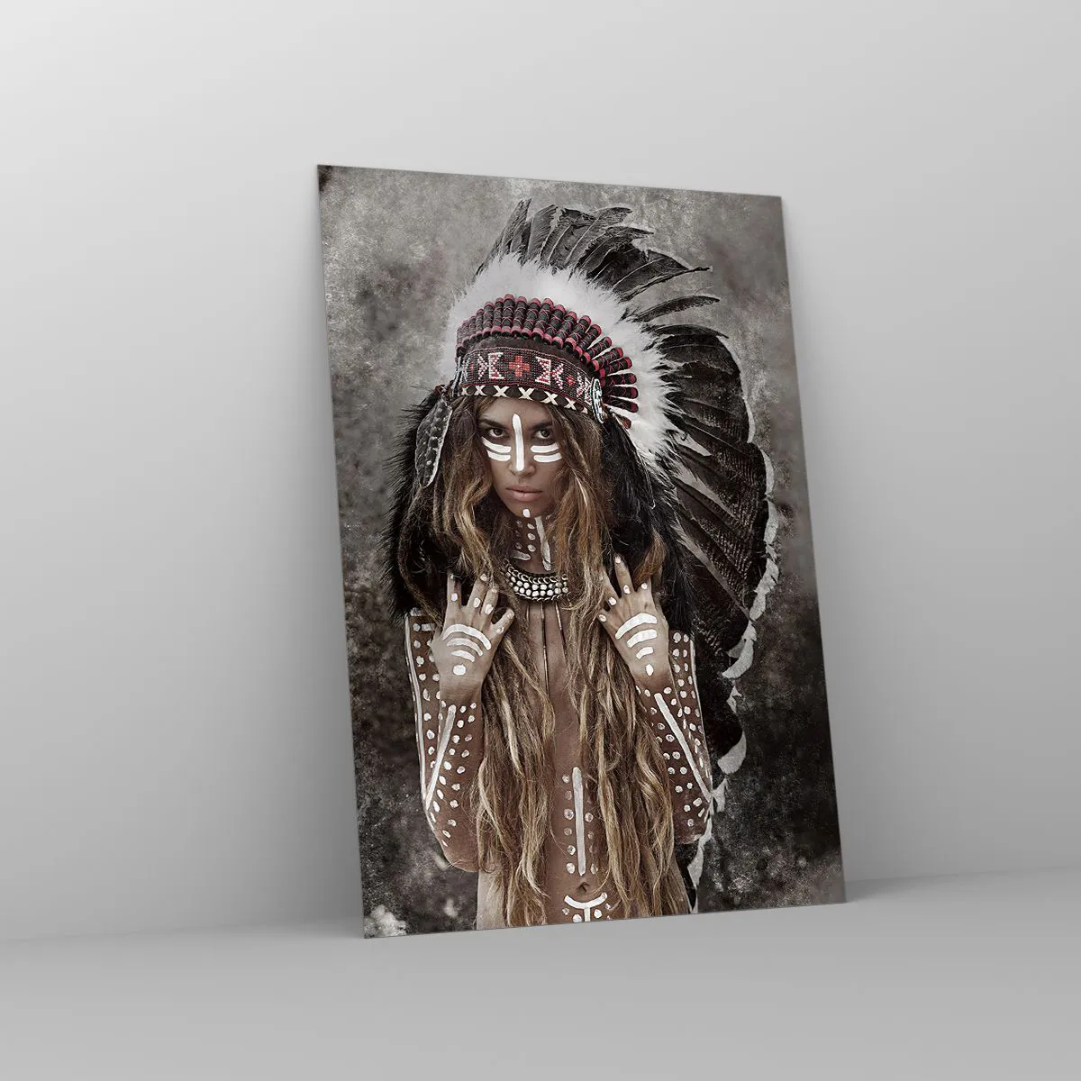 Impression sur verre - Image sur verre - Secret de la force de la tribu - 70x100 cm