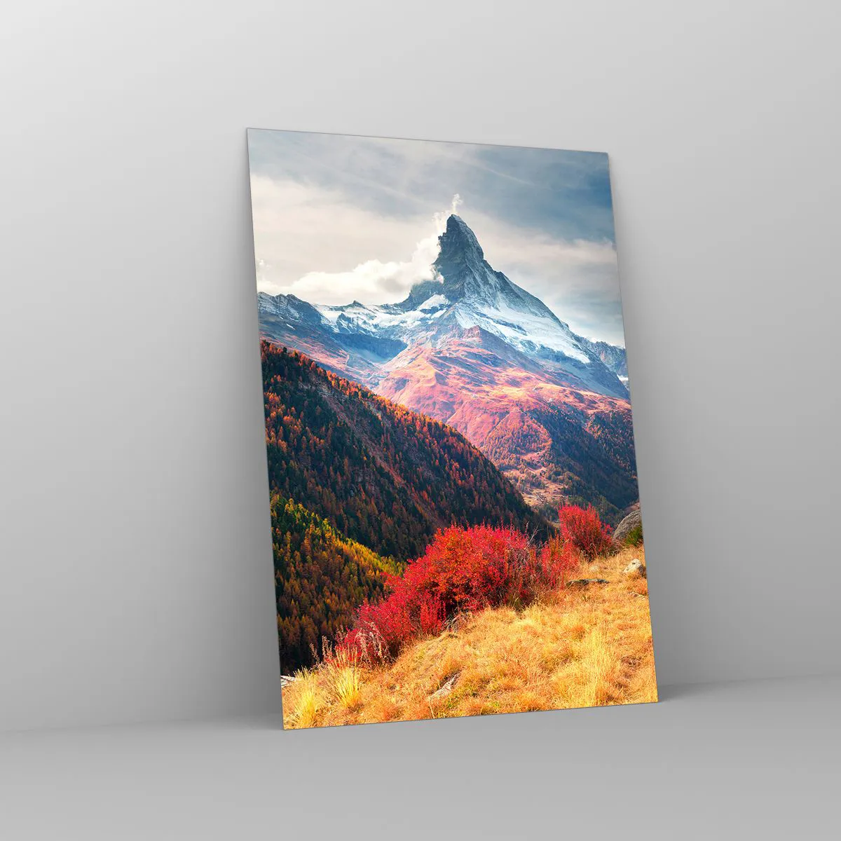 Tablou pe sticlă - Toamnă alpină - 70x100 cm