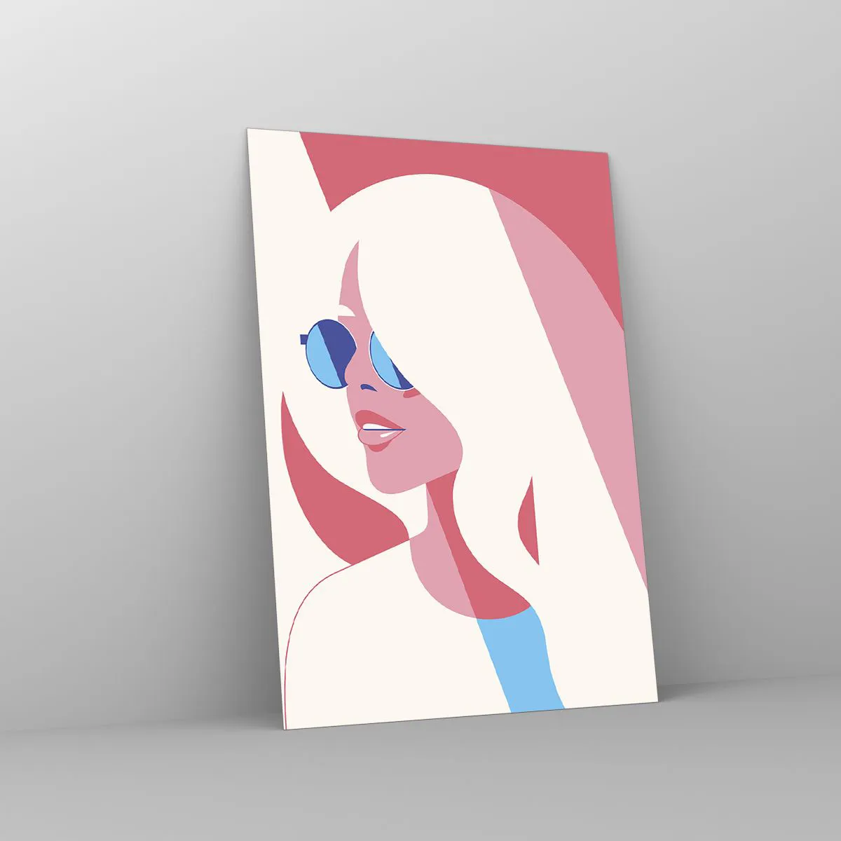 Glass picture - She Was a Blonde Girl… - 70x100 cm