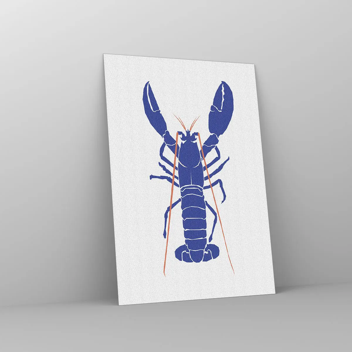 Tablou pe sticlă - Homar rafinat albastru închis - 70x100 cm