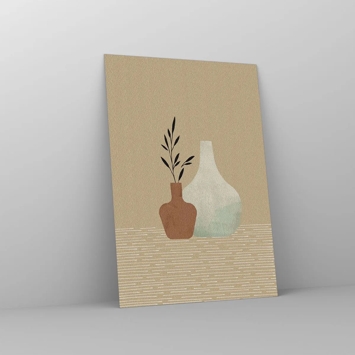 Schilderen op glas - De vaas en zijn idee - 70x100 cm