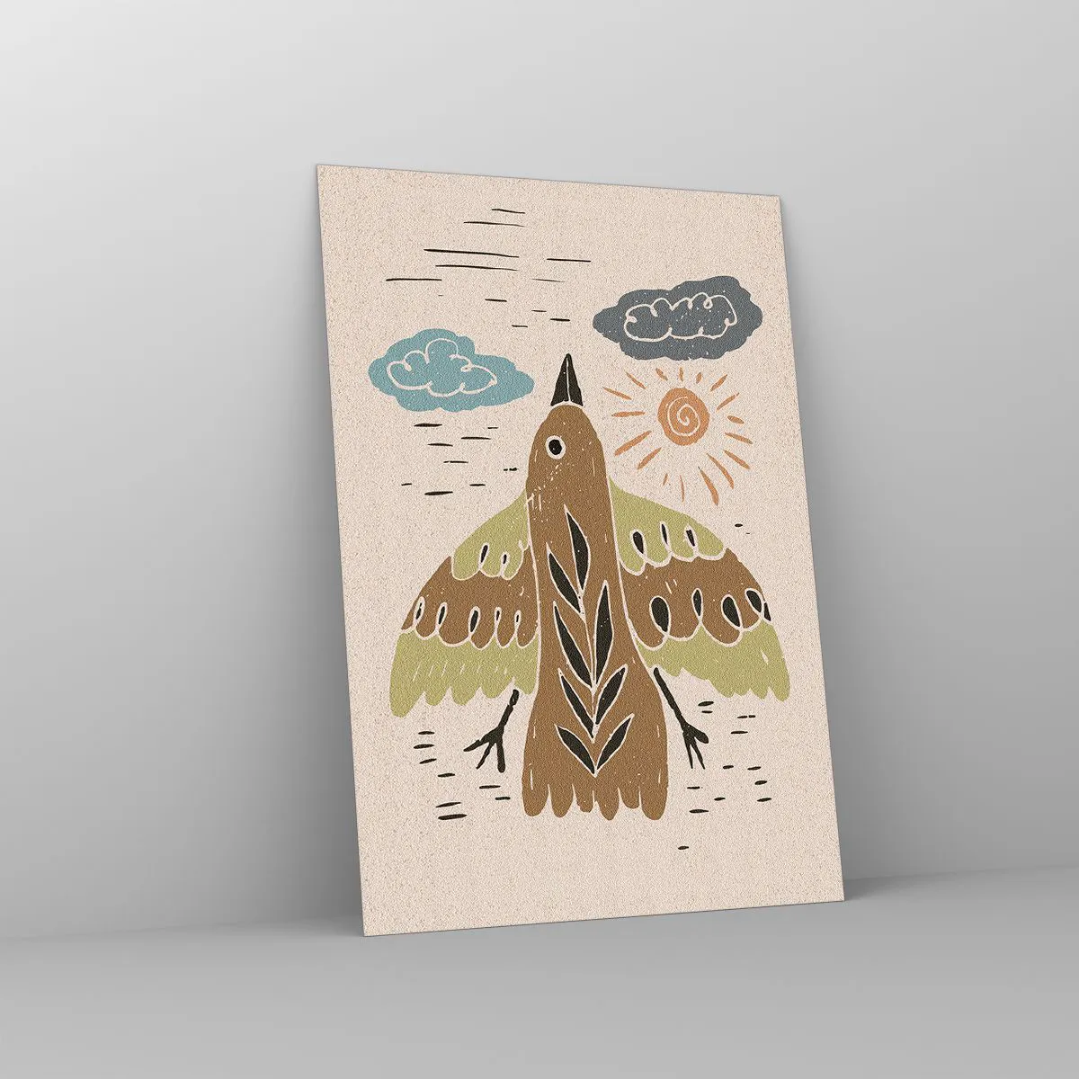 Quadro em vidro - Bom vôo - 70x100 cm