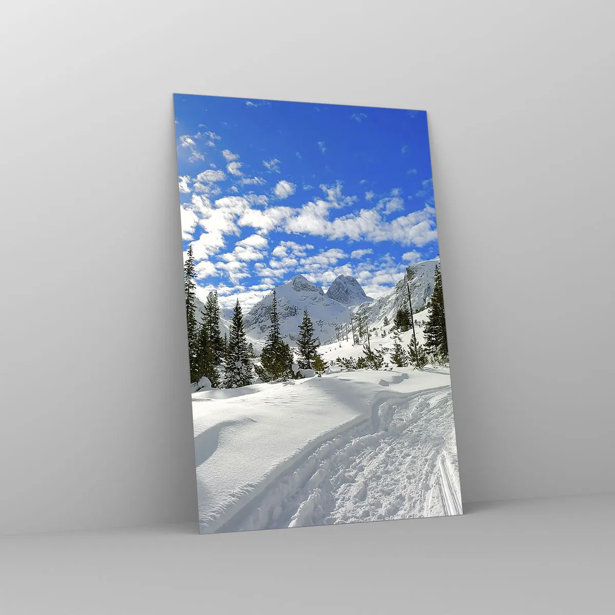 Üveg kép - A hóban és a napon - 80x120 cm