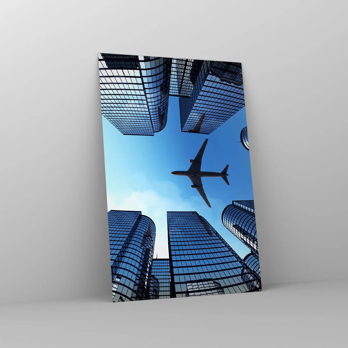 Schilderen op glas - Het uitzicht vanuit het glazen ravijn - 80x120 cm