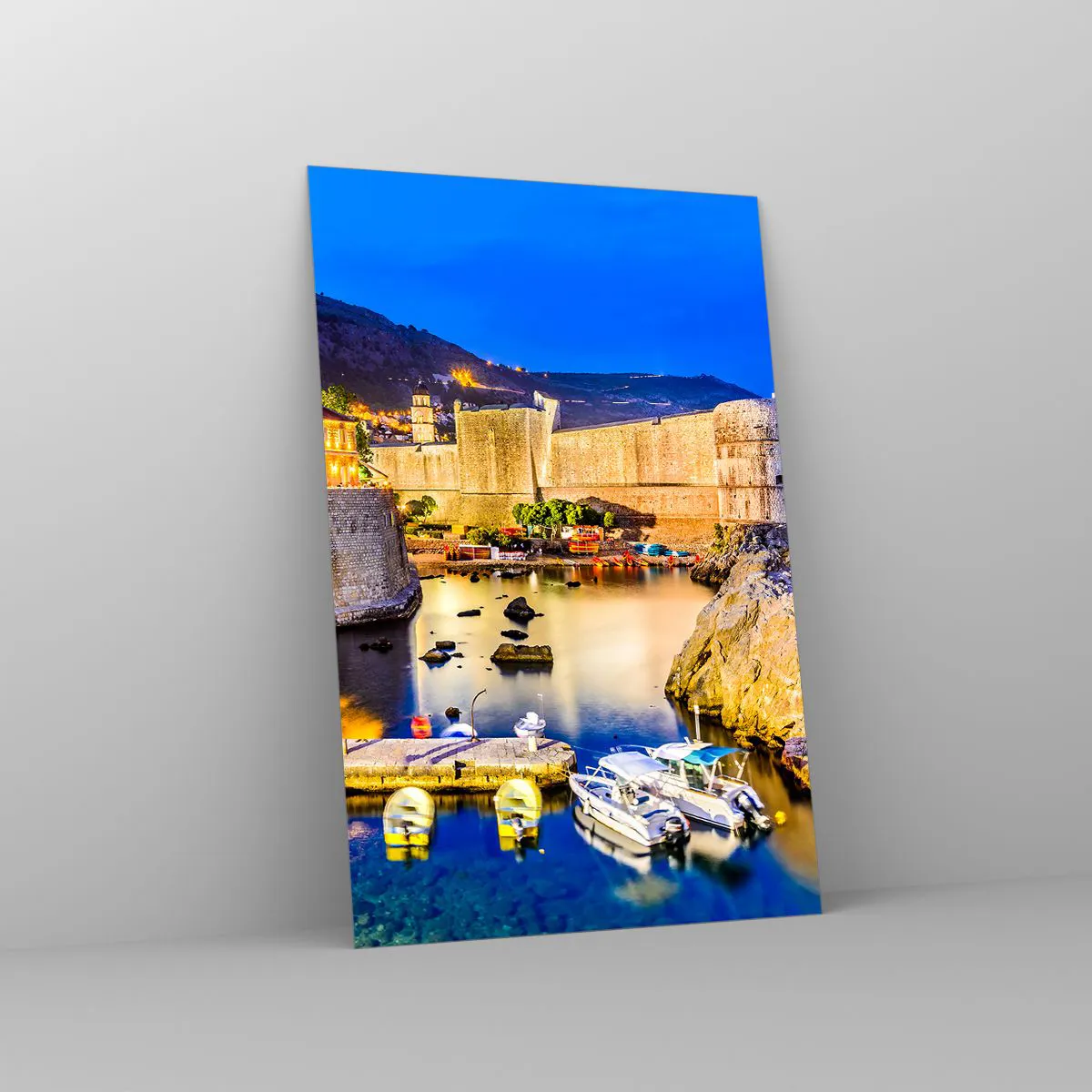 Obraz na skle - Žiarivá noc nad Jadranom - 80x120 cm