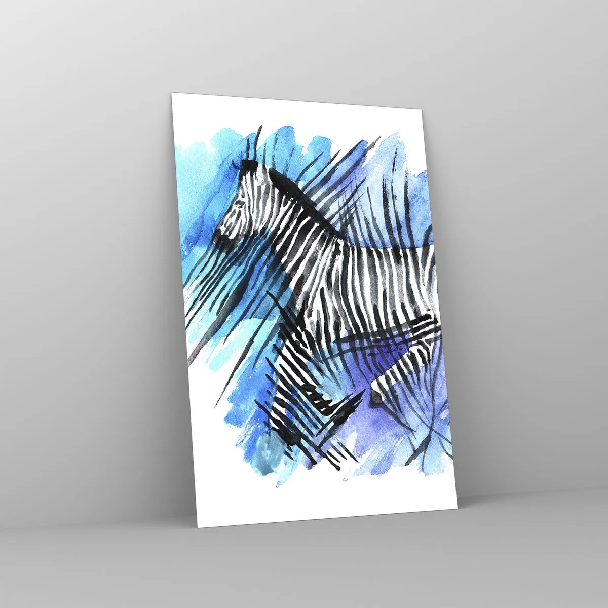 Tablou pe sticlă - Ascunsă în dungi - 80x120 cm