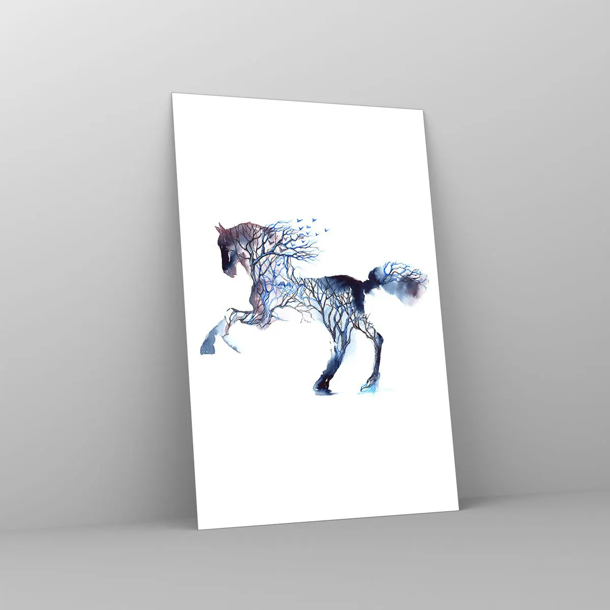 Schilderen op glas - En alsof het bos was verplaatst - 80x120 cm