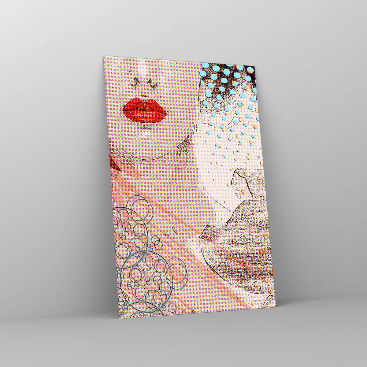 Obraz na skle - Komiksový heroín - 80x120 cm