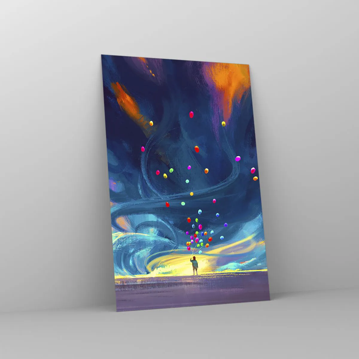 Tablou pe sticlă - Pe un vânt albastru - 80x120 cm