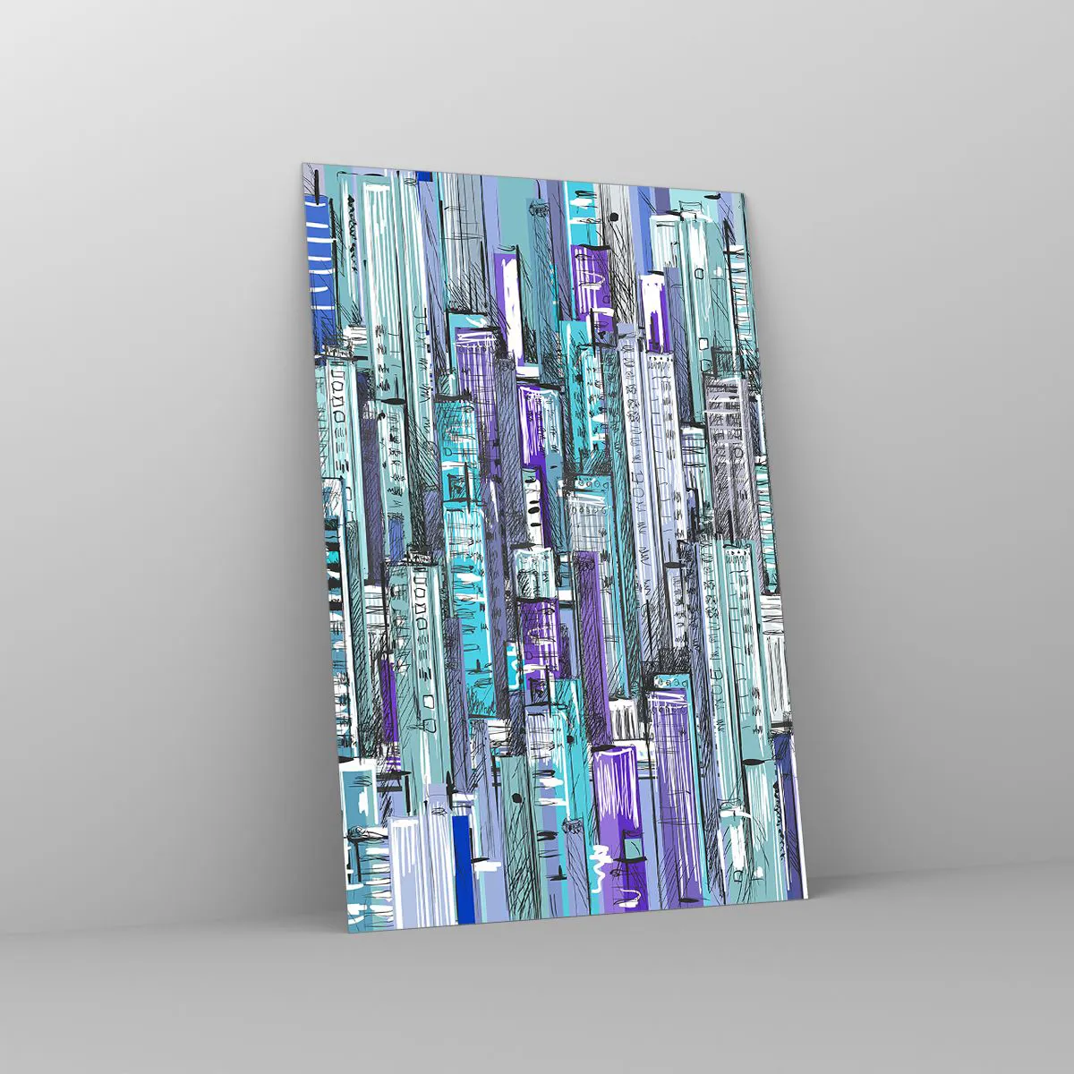 Glass picture - Blue as the Sky - 80x120 cm