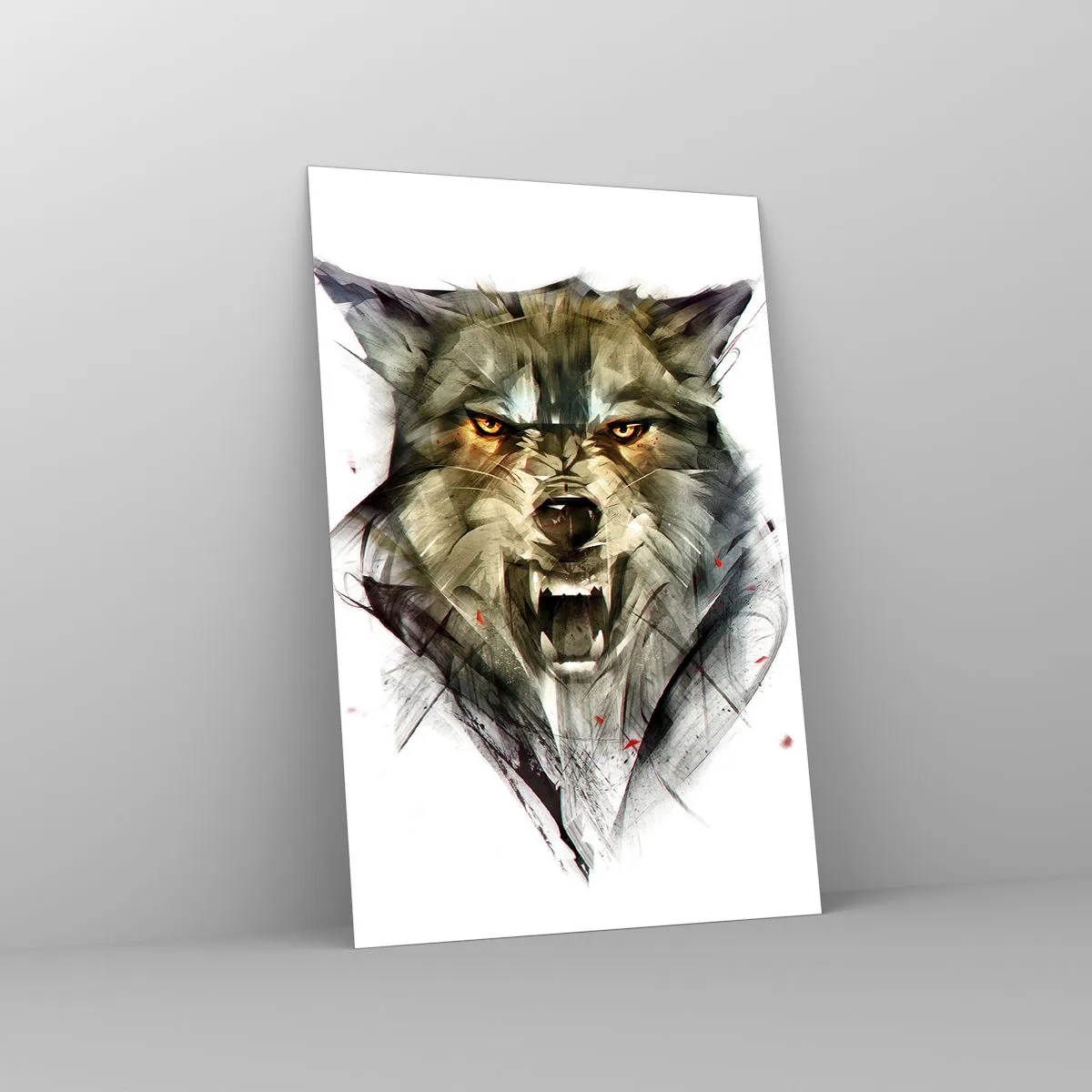 Üveg kép - Egy lépést sem! - 80x120 cm