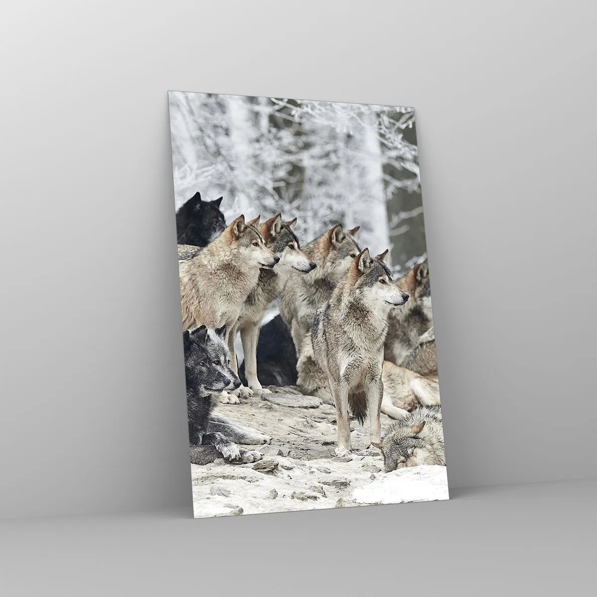 Billede på glas - Familie og venner - 80x120 cm