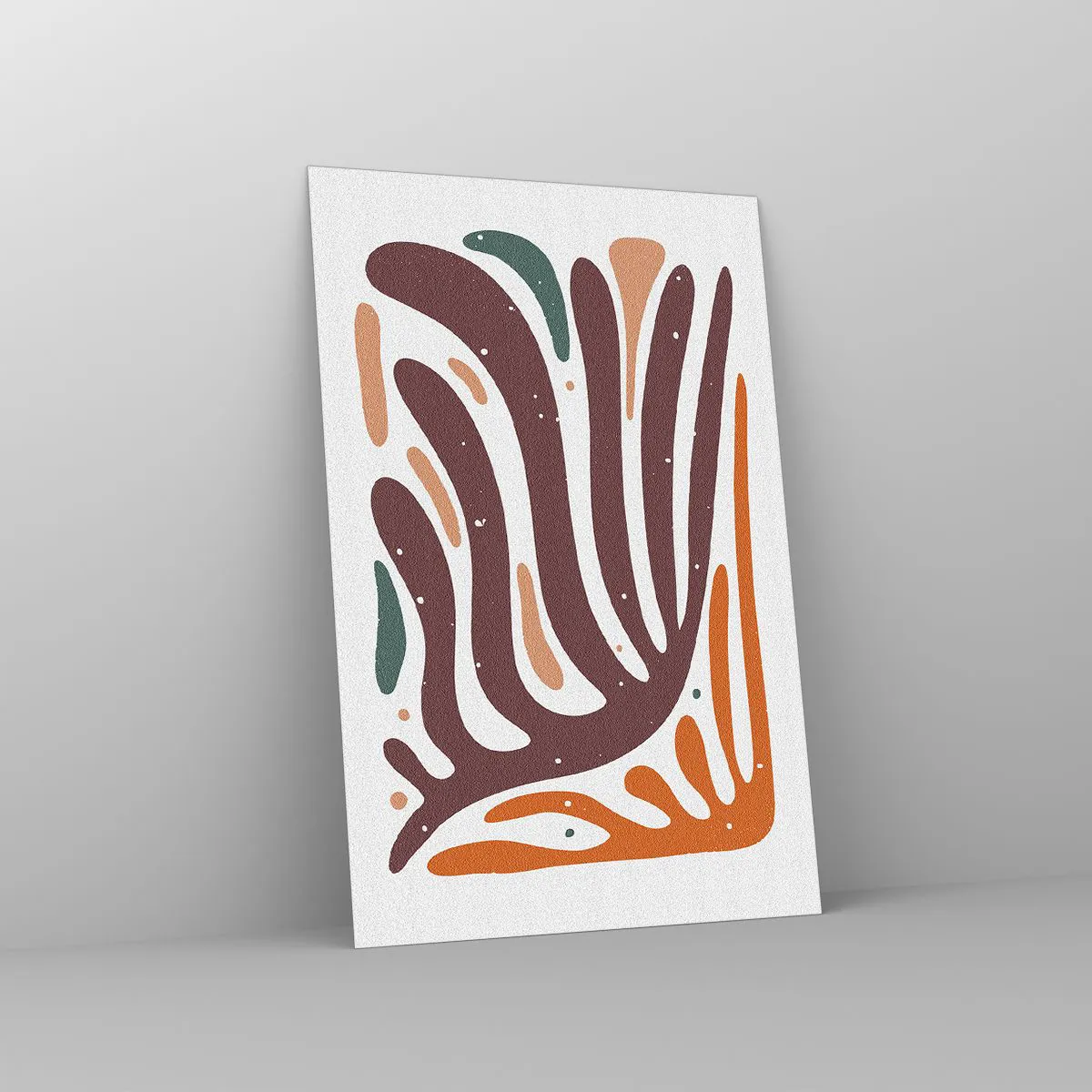 Üveg kép - Sugárzó organikus kompozíció - 80x120 cm