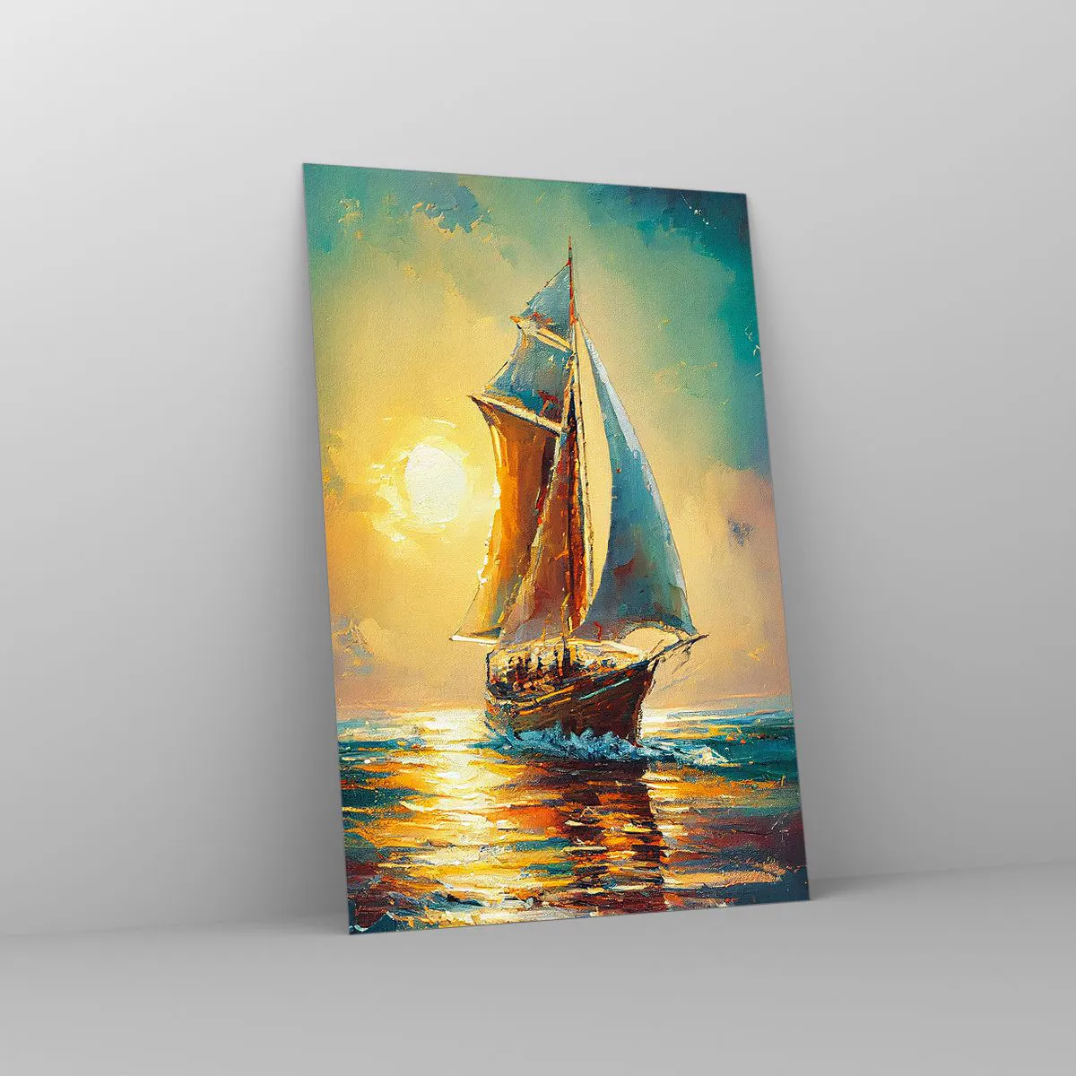 Glass picture - Under Full Sails - 80x120 cm
