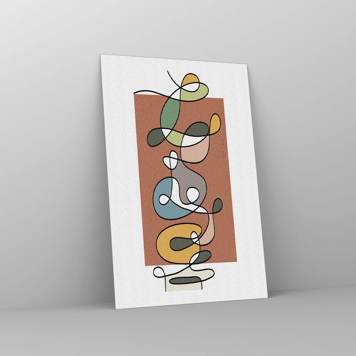 Schilderen op glas - Abstractie: kleurrijke dans - 80x120 cm