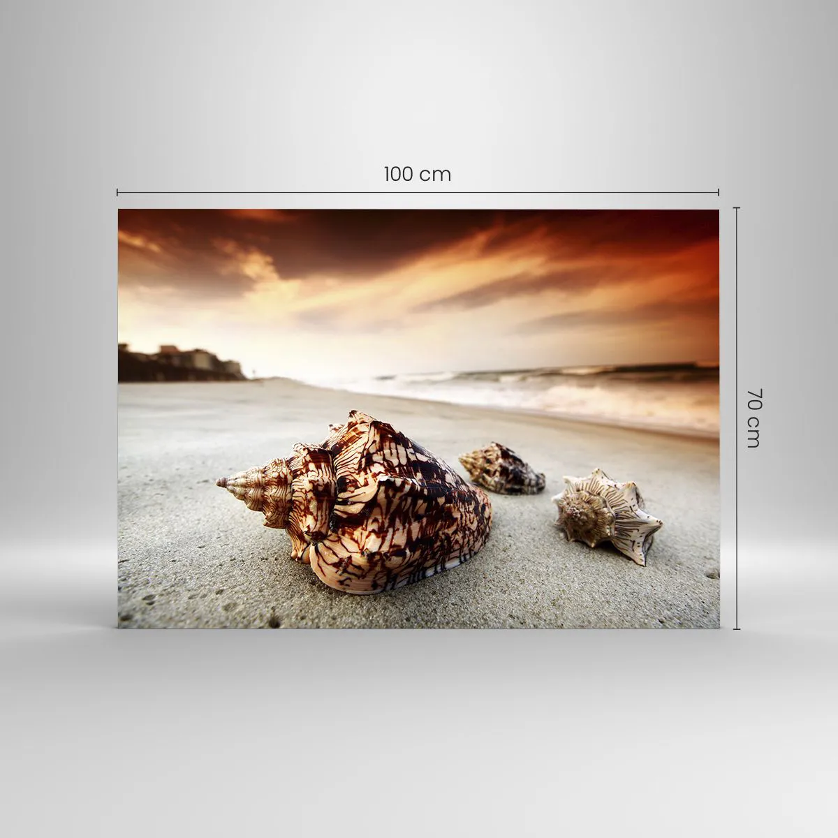 Glass picture - Expelled by Waves - 100x70 cm