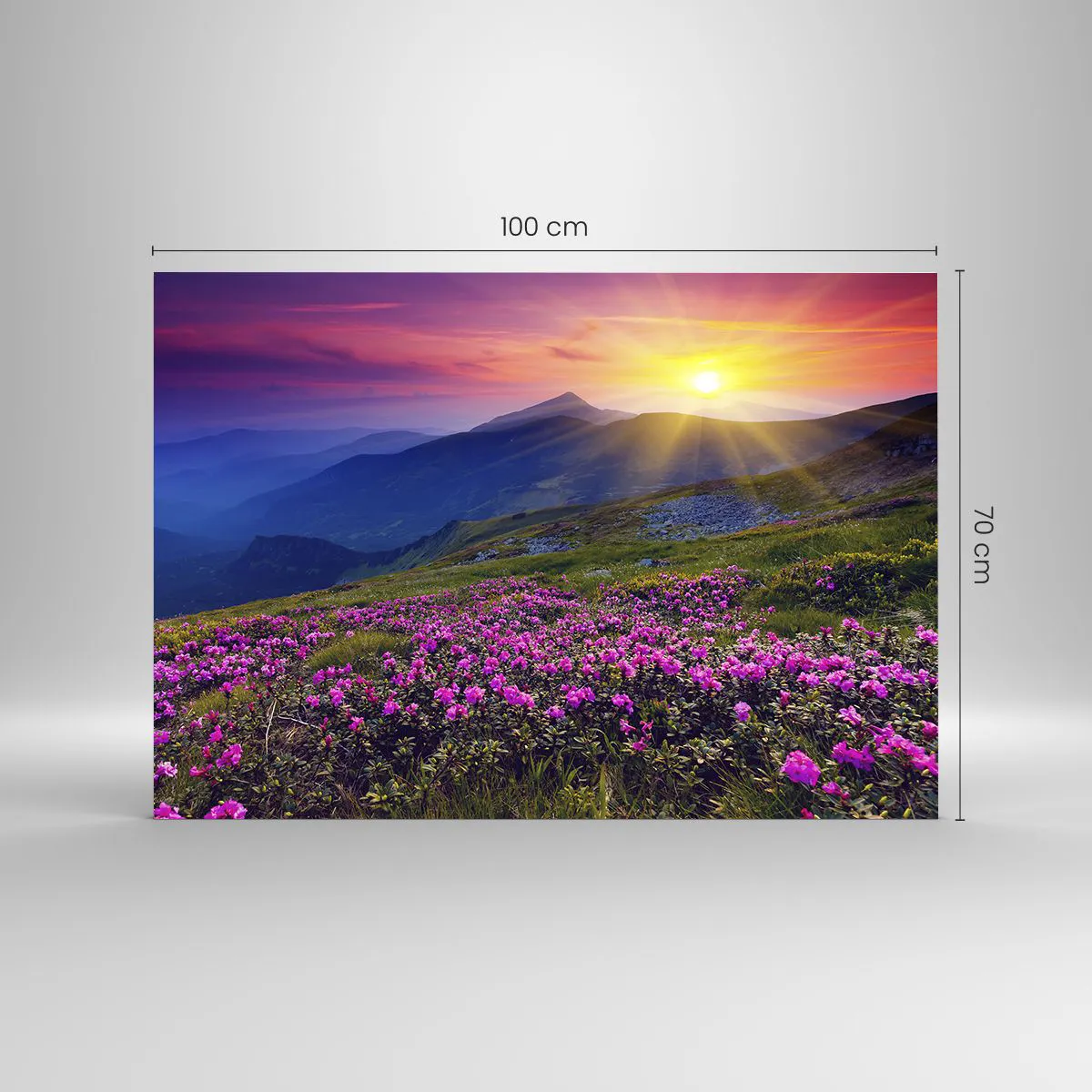 Tablou pe sticlă - ... Și peste tot în jur se simte un miros de jneapăn și parfum de ierburi... - 100x70 cm