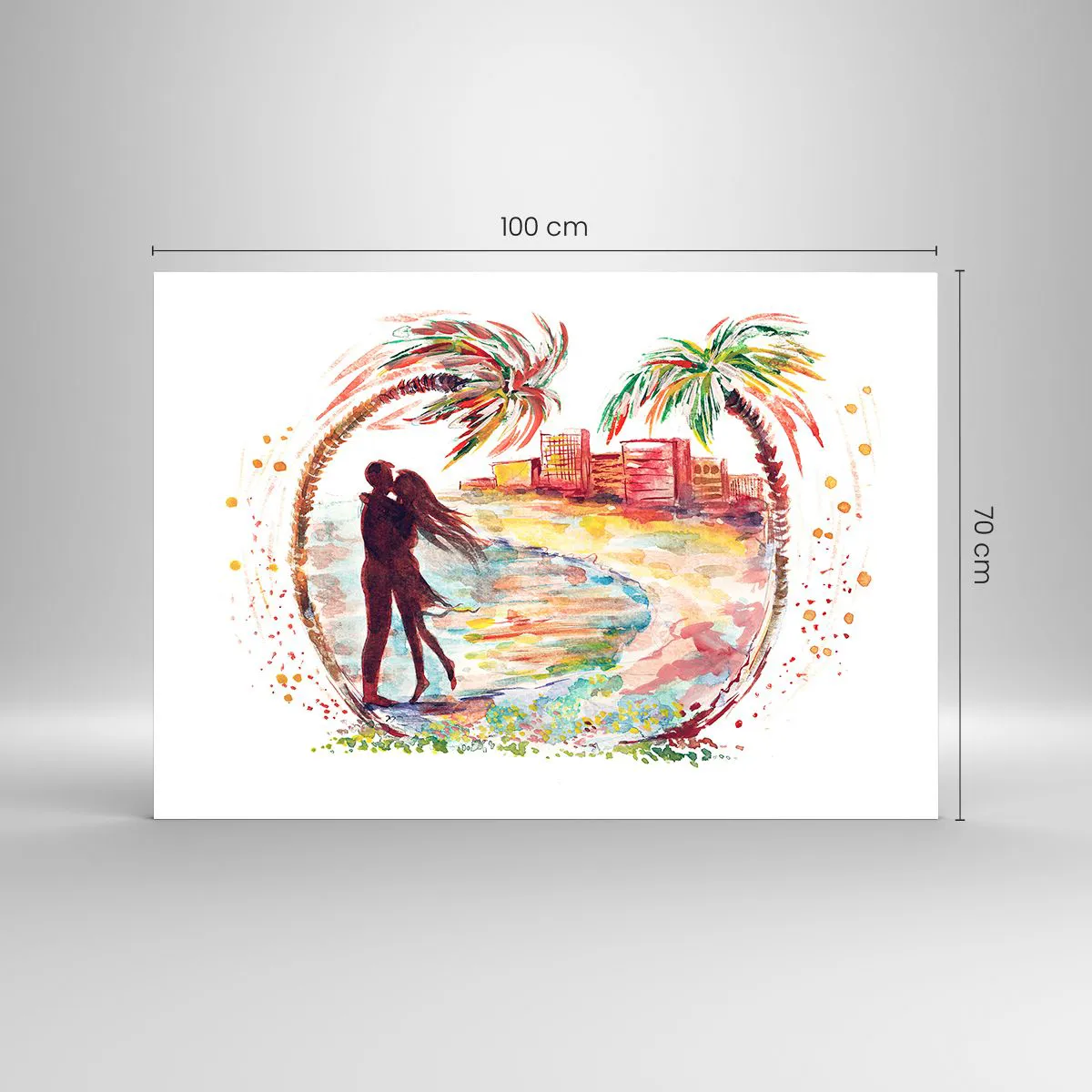 Obraz na skle - Romantické prázdniny - 100x70 cm