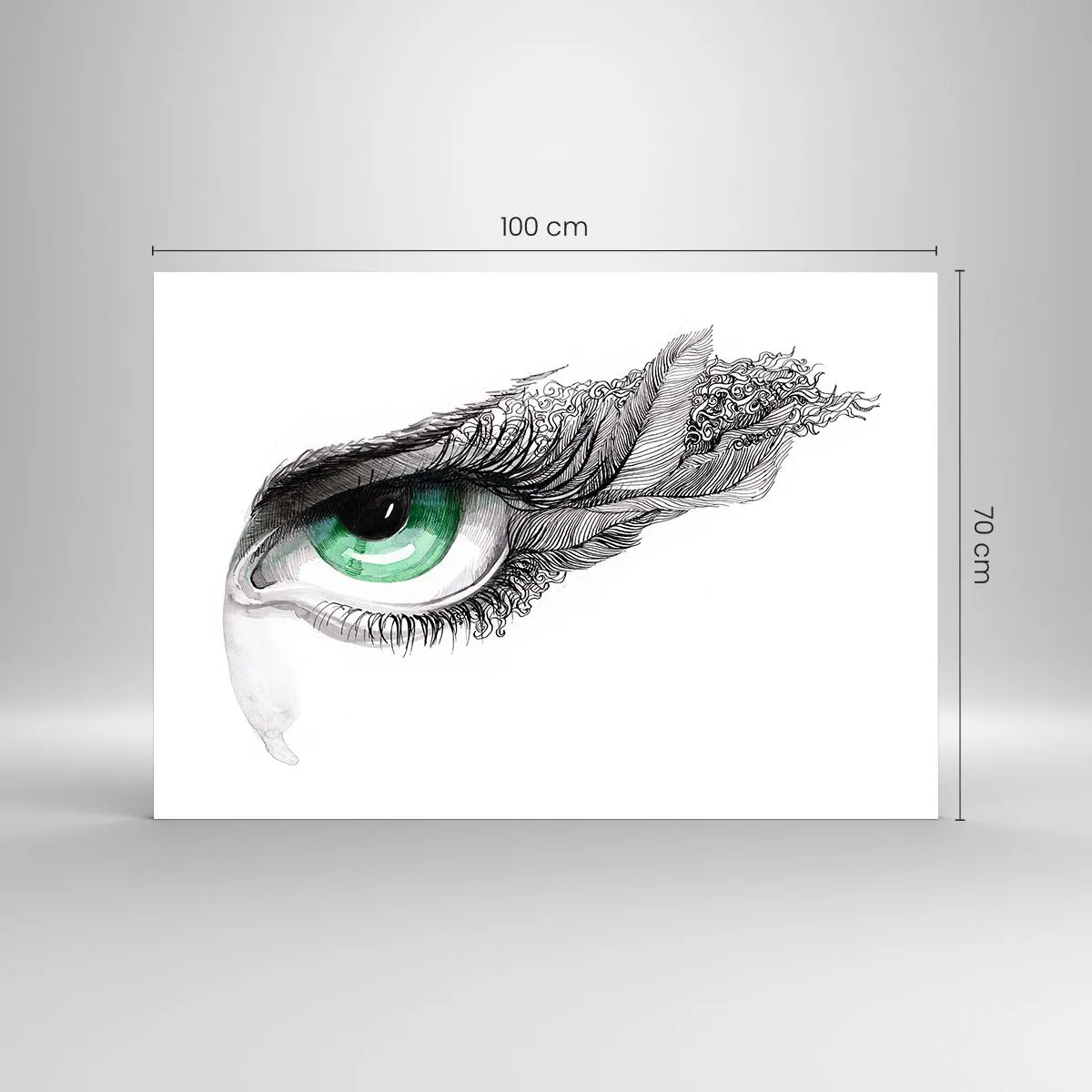 Tablou pe sticlă - Frumoasă și gata de atac - 100x70 cm