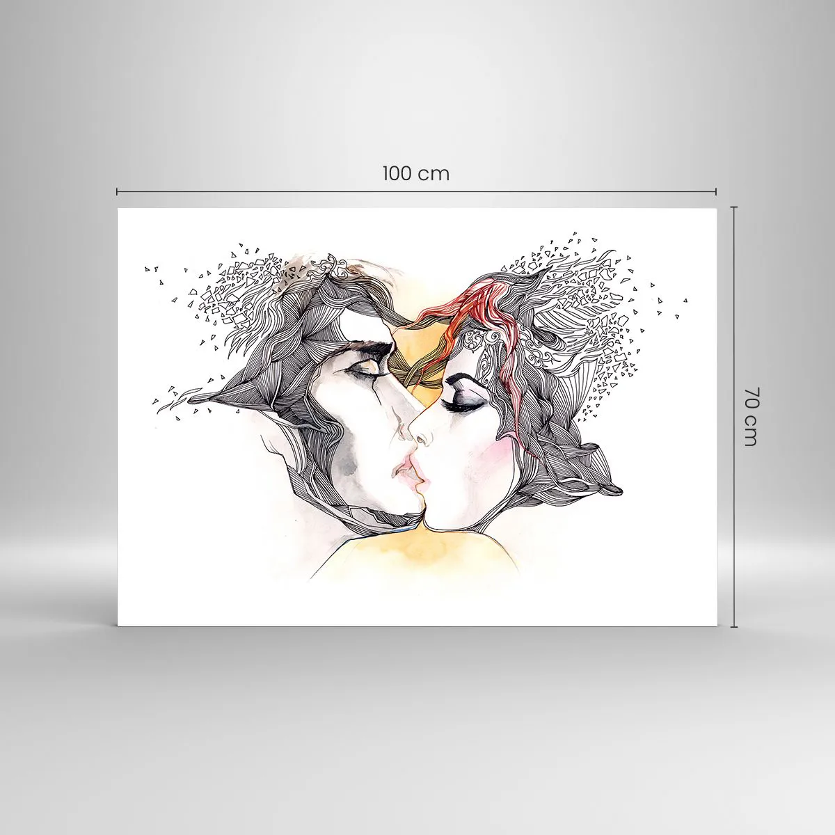 Glass picture - World Does Not Exist - 100x70 cm