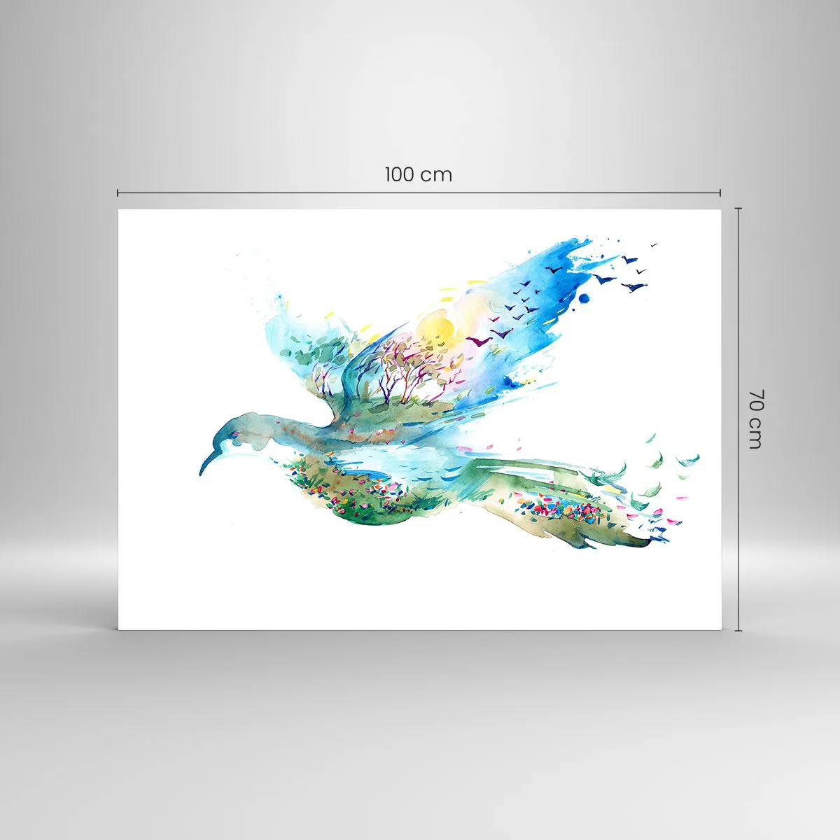 Glass picture - On The Wings Of Nature - 100x70 cm