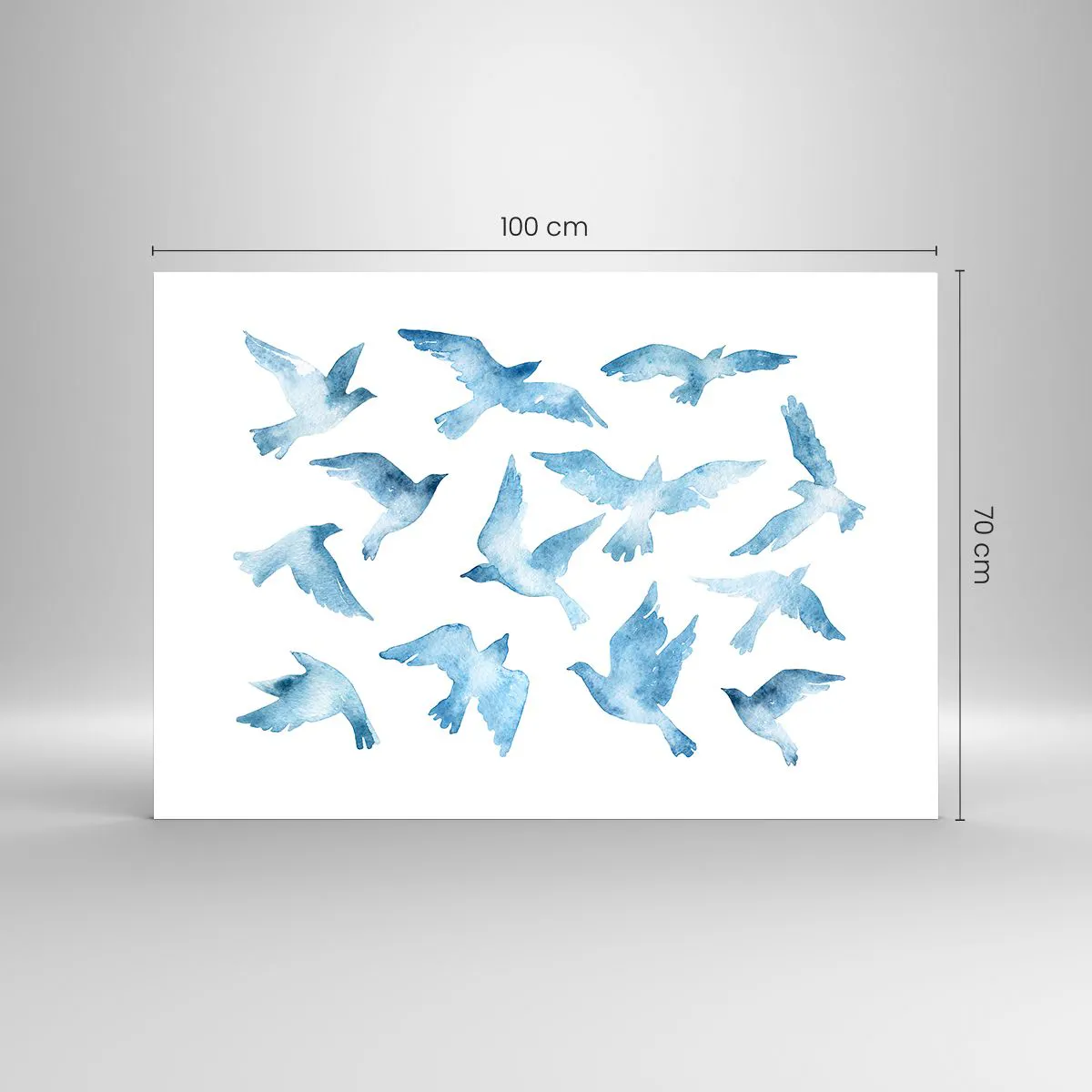 Obraz na skle - Nebeští ptáci - 100x70 cm