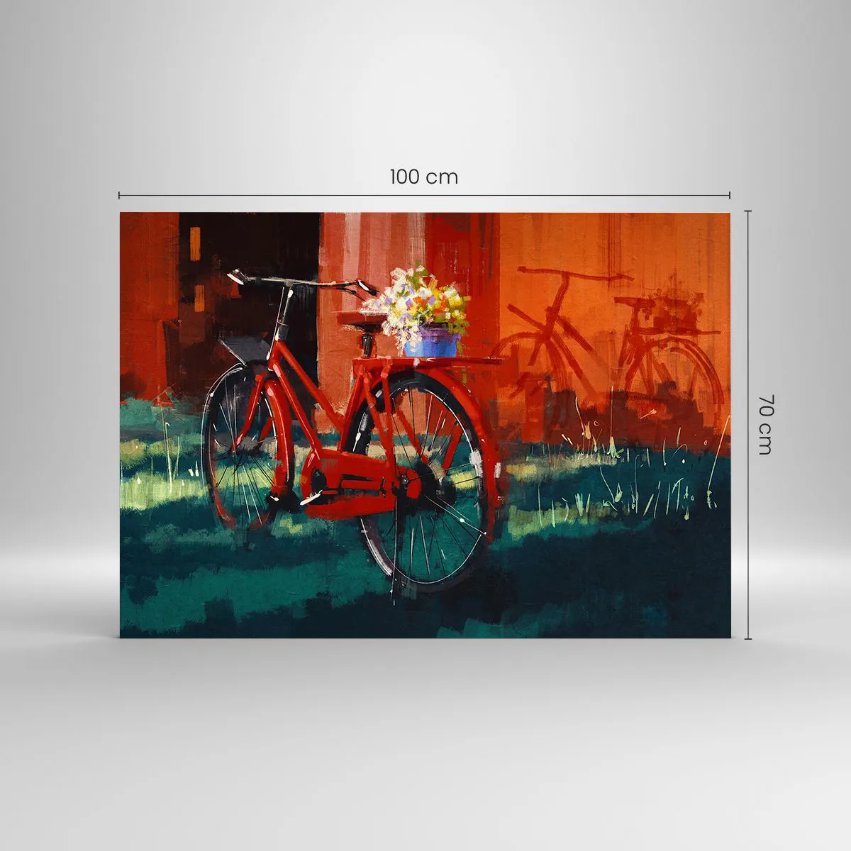 Üveg kép - I want to ride my bicycle - 100x70 cm