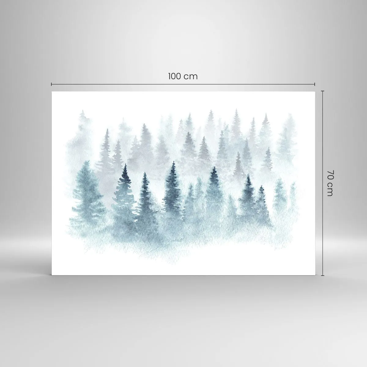 Impression sur verre - Image sur verre - Forêt de bambous enveloppée de brouillard - 100x70cm - Enveloppé de brouillard - Décoration murale moderne pour le salon et la chambre ARTTOR