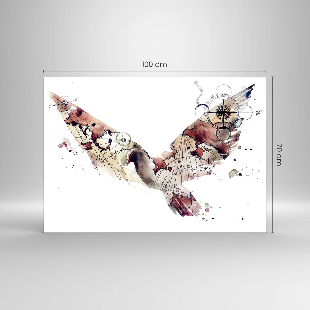 Quadro em vidro - Andarilho voador - 100x70 cm