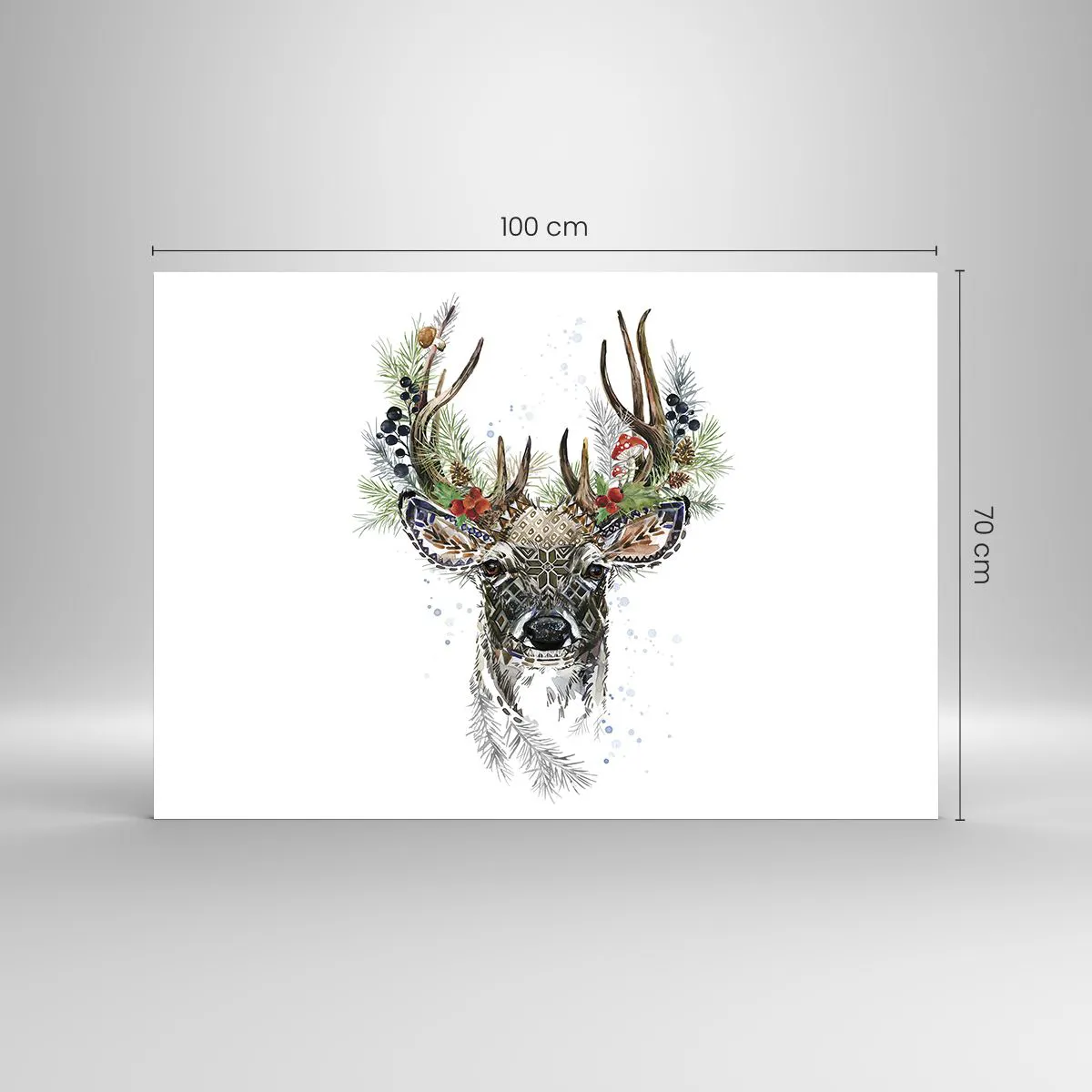 Glastavla - Bild på glas - I högtidskläder - 100x70 cm