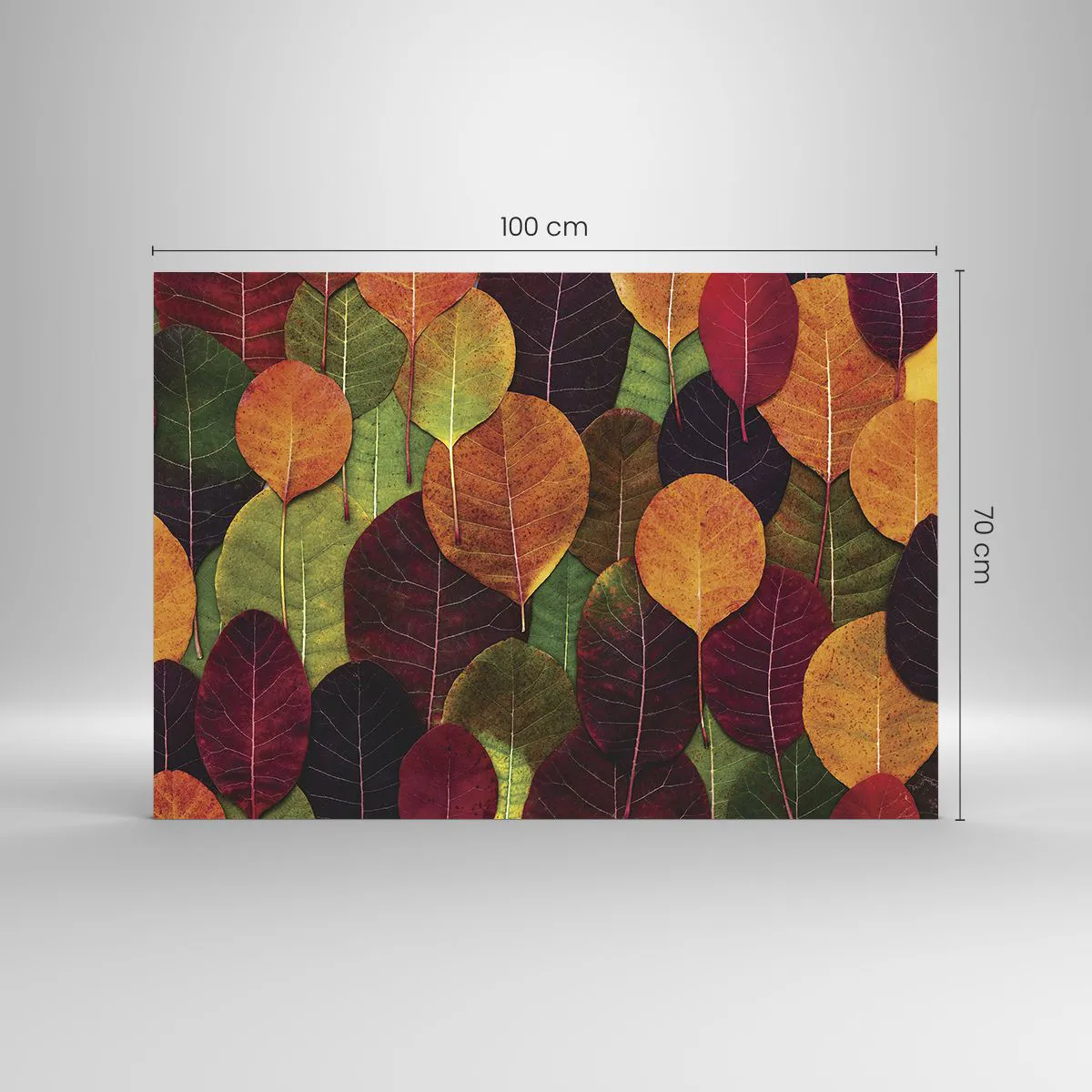 Obraz na skle - Jesenná mozaika - 100x70 cm