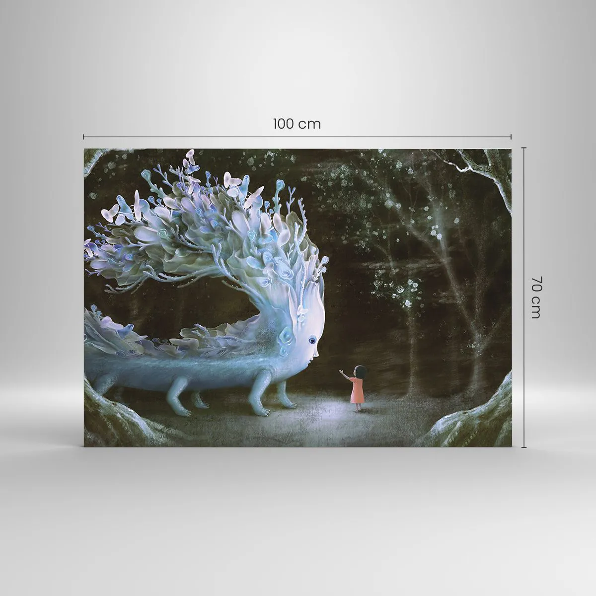 Glass picture - Fantastic Encounter - 100x70 cm