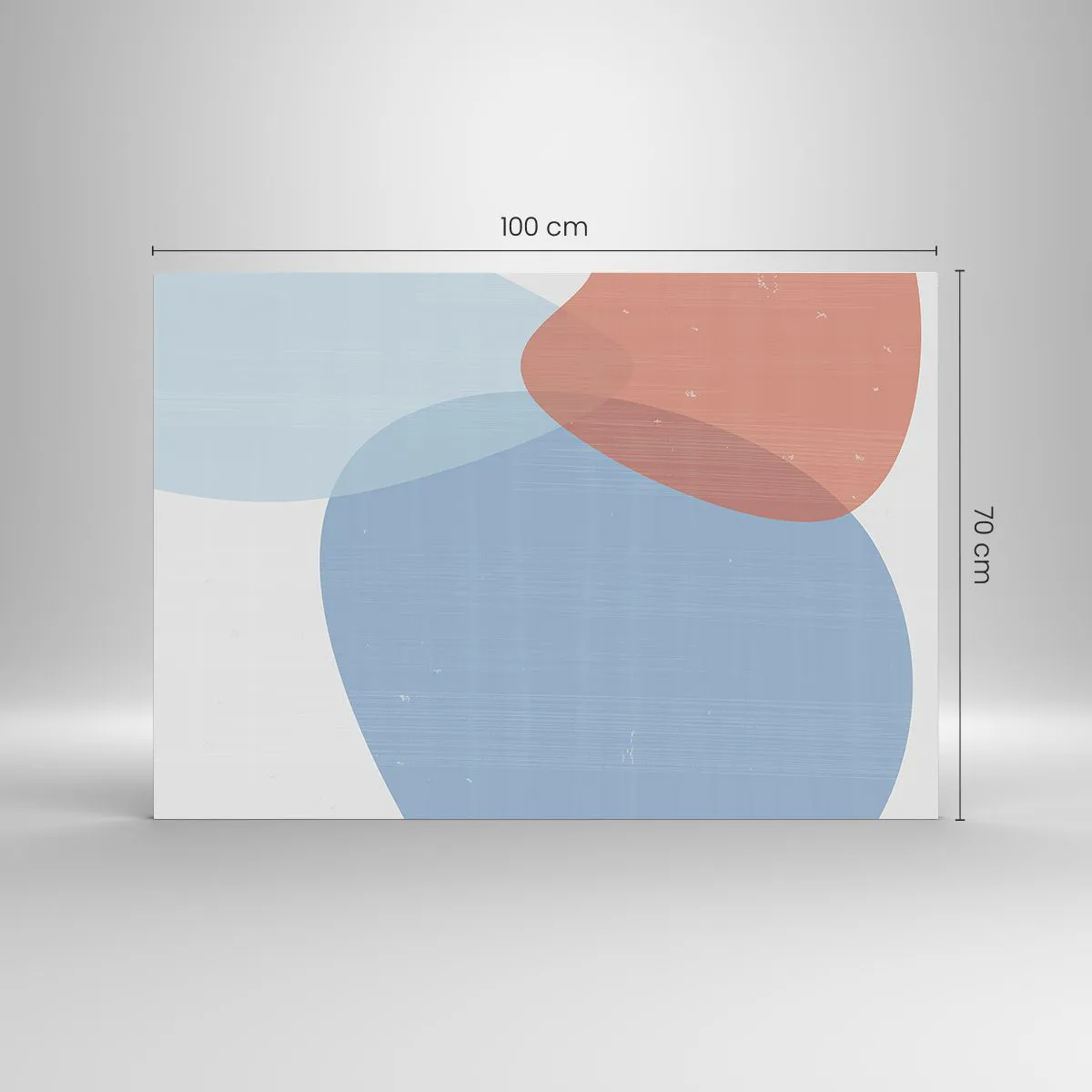 Billede på glas - Pastelfarvede relationer - 100x70 cm