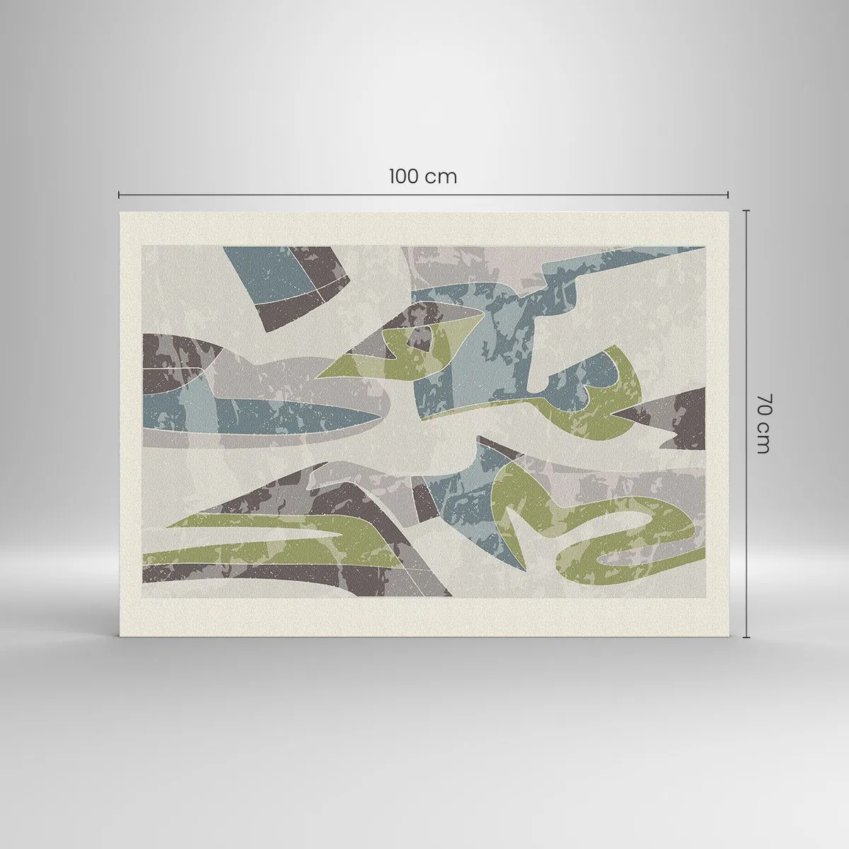 Glass picture - Composition with Window Pane - 100x70 cm