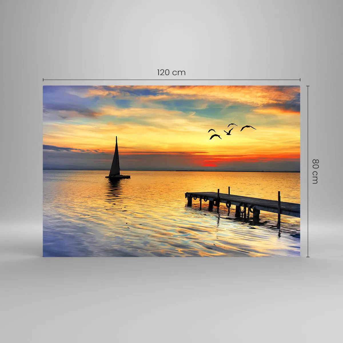 Glass picture - Evening Returns - 120x80 cm