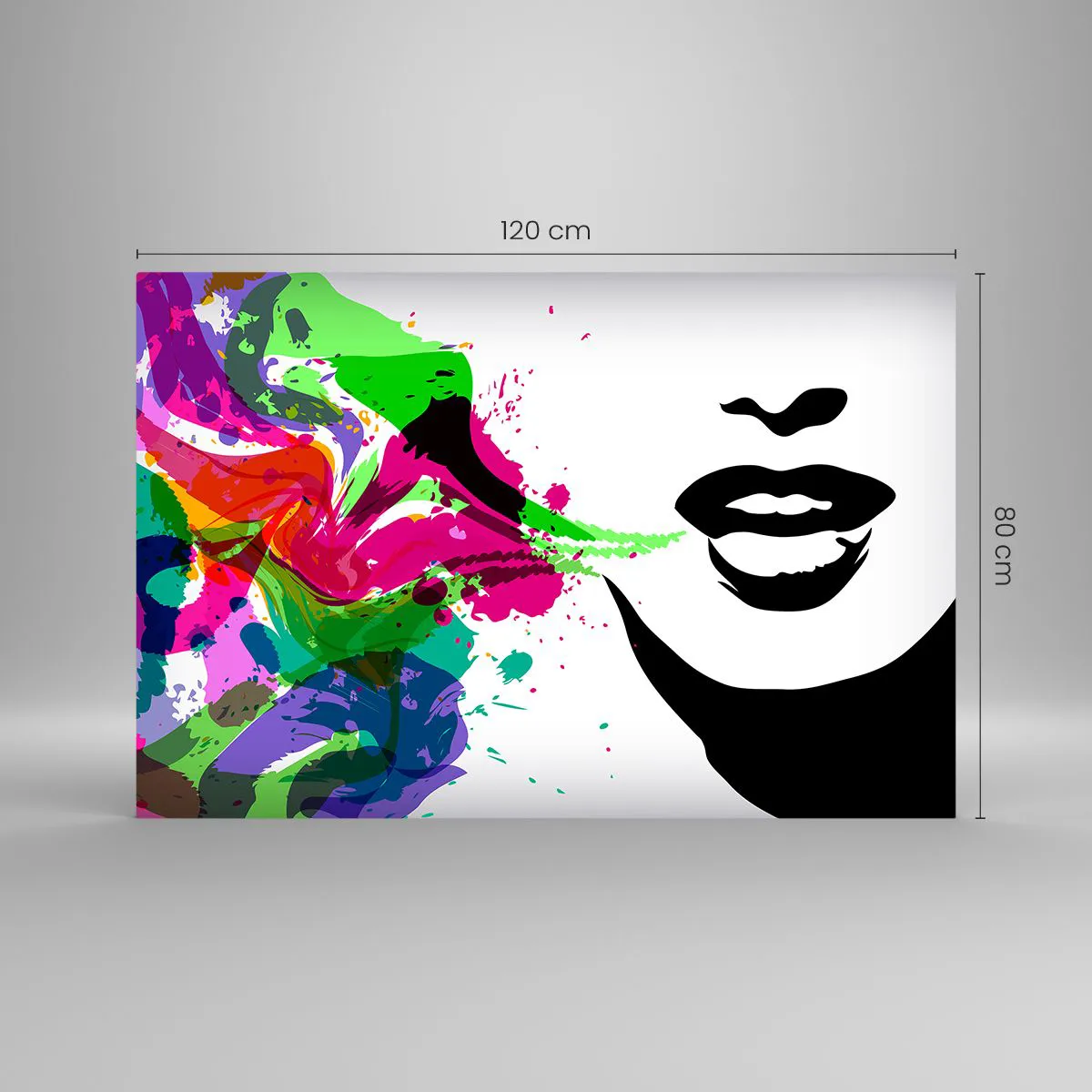 Glass picture - Tale in Colours of a Rainbow - 120x80 cm