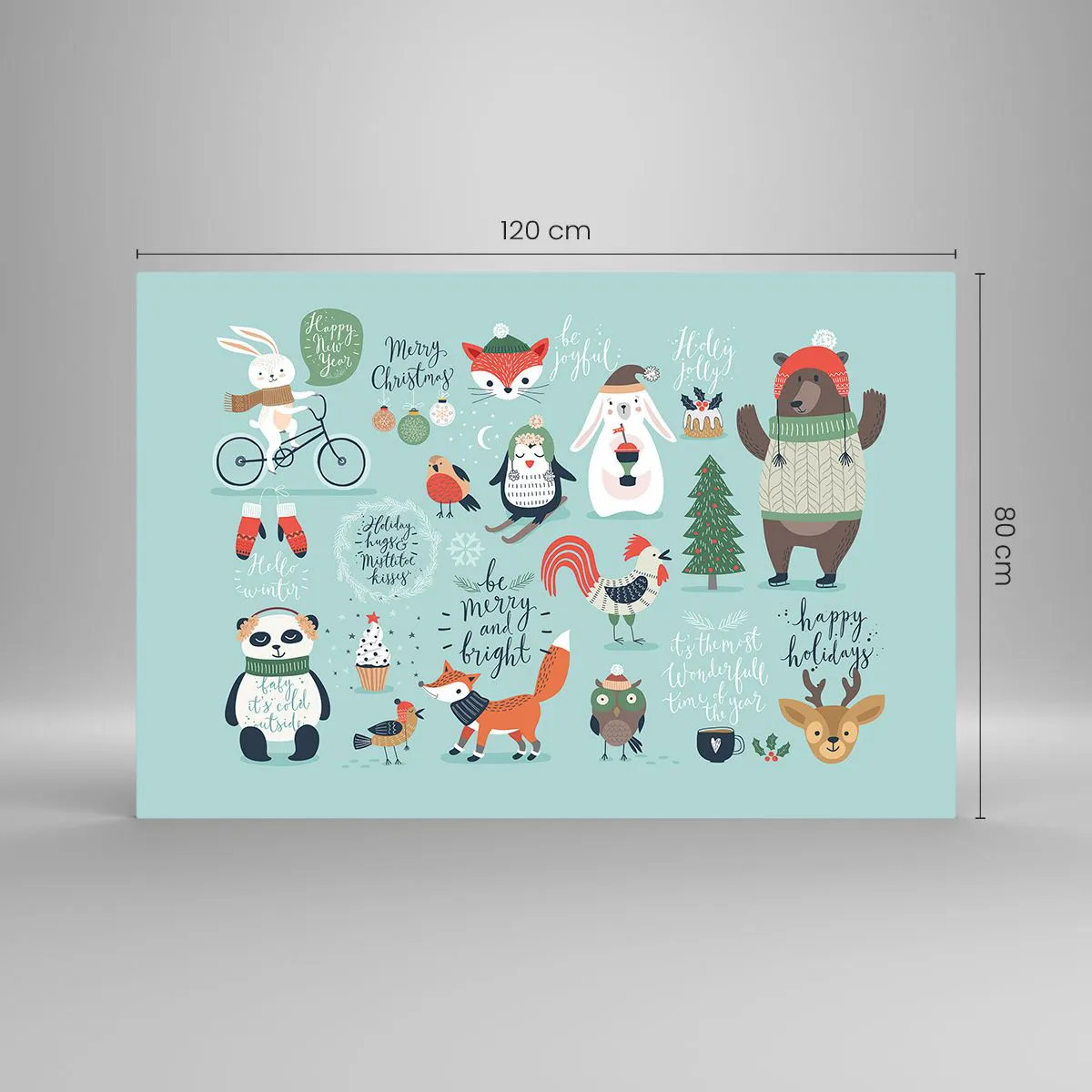 Glass picture - Let Christmas Last Forever! - 120x80 cm