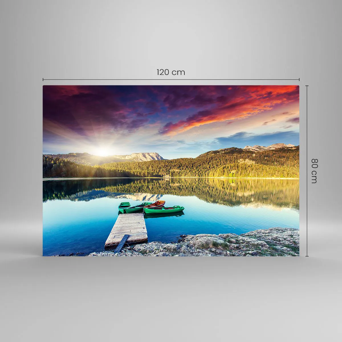 Tablou pe sticlă - Spre o apă netedă ca o oglindă - 120x80 cm