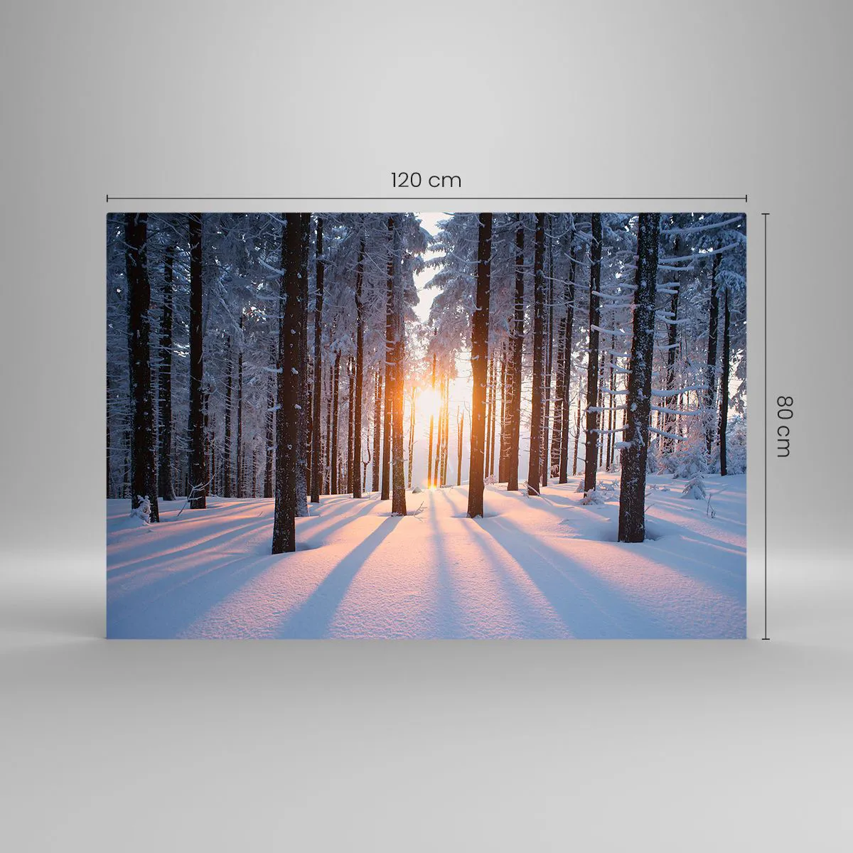 Quadro em vidro - Preto no branco - 120x80 cm