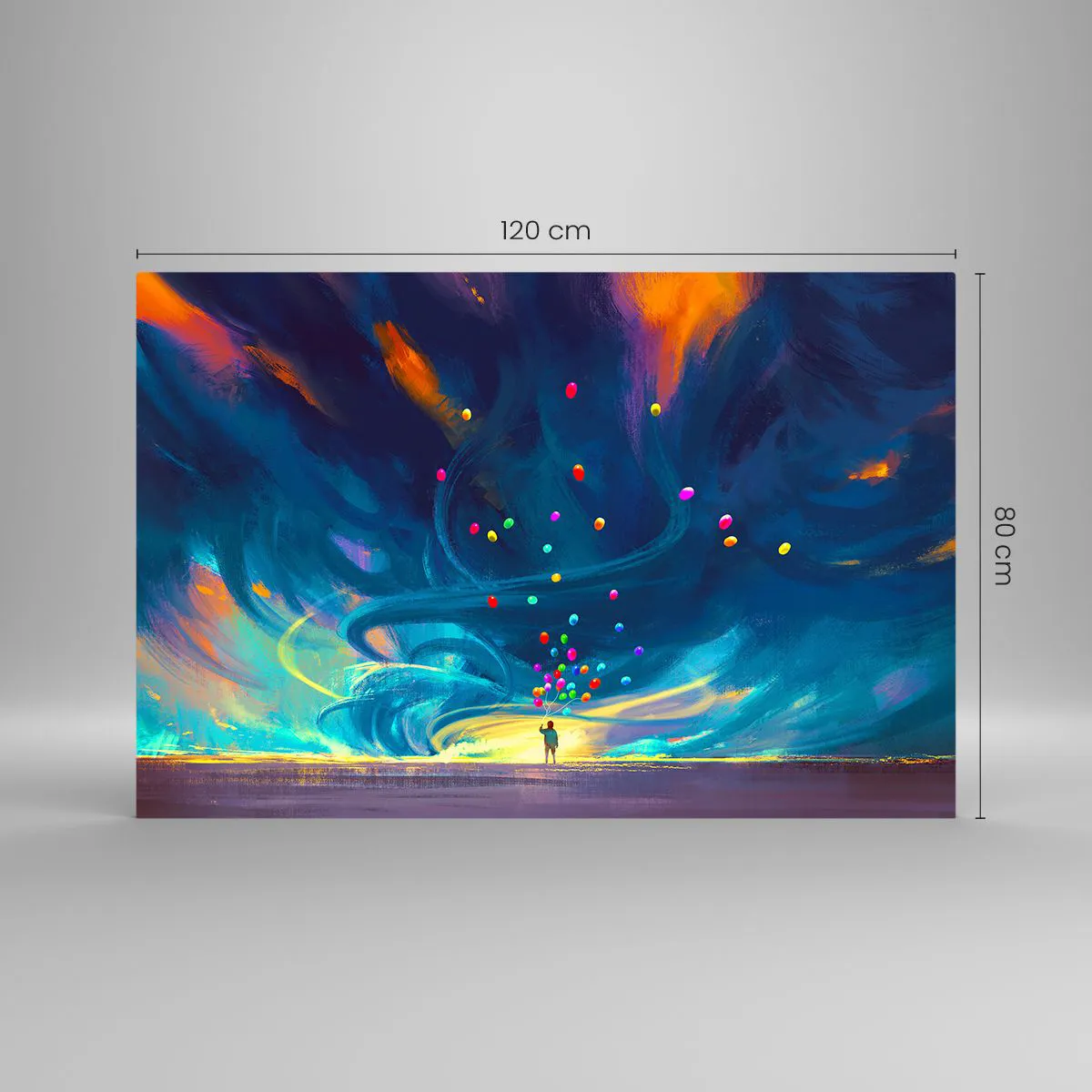 Tablou pe sticlă - Pe un vânt albastru - 120x80 cm