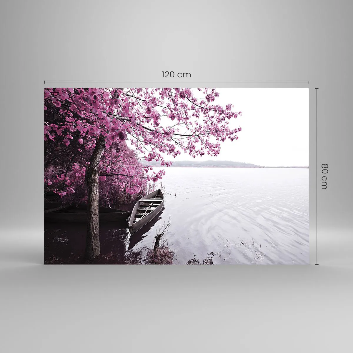 Glass picture - In Pink Silence - 120x80 cm